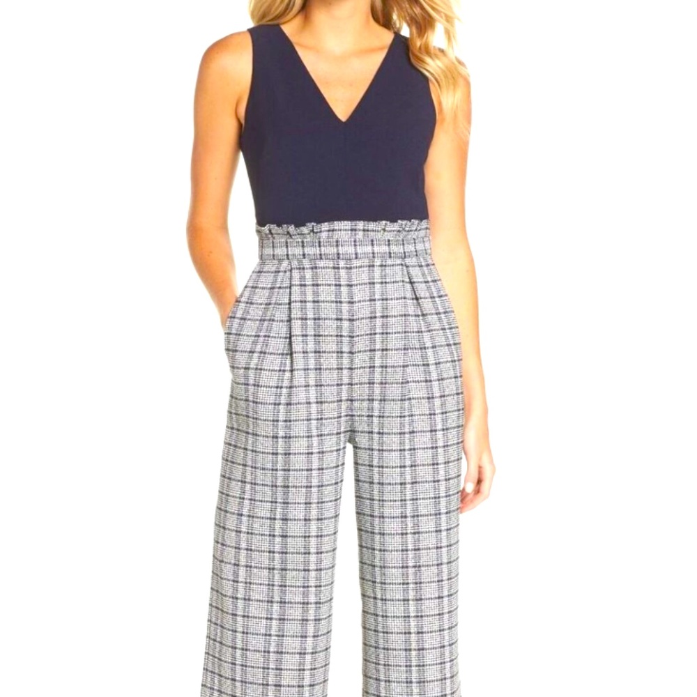 Chelsea28 Wide Leg Tweed Jumpsuit